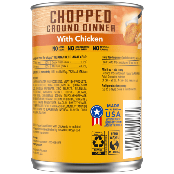 PEDIGREE® Chopped Ground Dinner with Chicken Wet Dog Food image 2