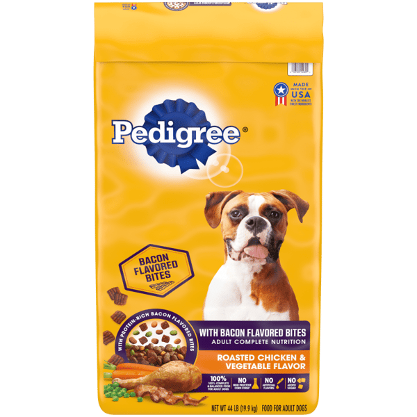 PEDIGREE® Adult Dry Dog Food, Roasted Chicken and Vegetable Flavor with Bacon Flavored Bites image 1