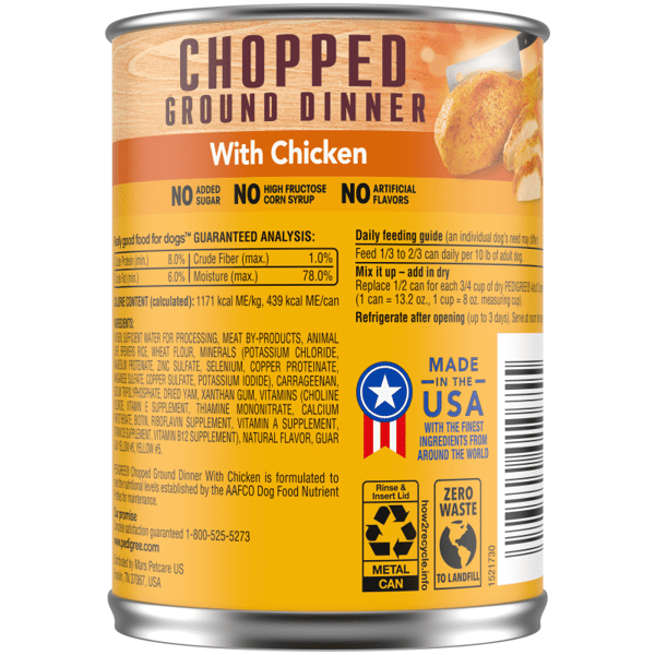 PEDIGREE® Chopped Ground Dinner with Chicken Wet Dog Food image 2