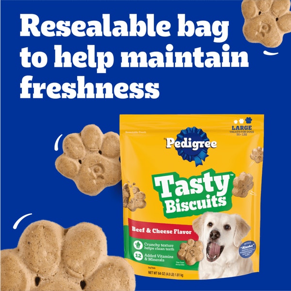 PEDIGREE®  Large Tasty Biscuits Dog Treats, Beef & Cheese Flavor image 4