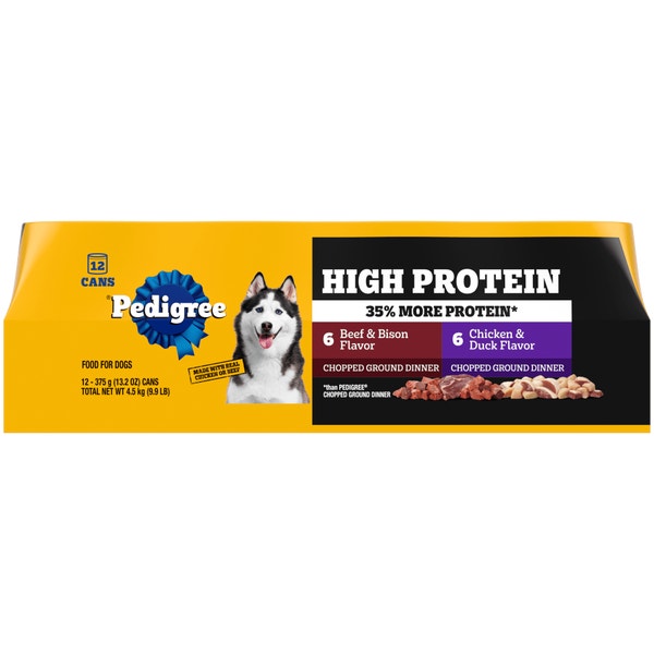 PEDIGREE® Can High Protein Chopped 12ct Variety Pack image 2