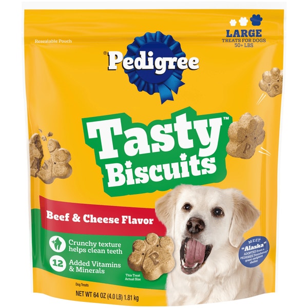 PEDIGREE®  Large Tasty Biscuits Dog Treats, Beef & Cheese Flavor image 1