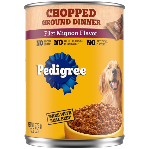 PEDIGREE® Wet Dog Food Chopped Ground Dinner Filet Mignon Flavor image 1