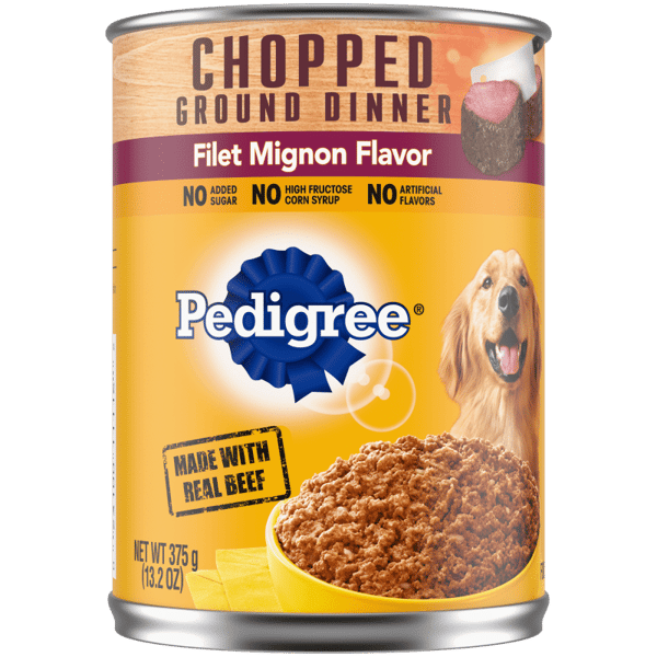 PEDIGREE® Wet Dog Food Chopped Ground Dinner Filet Mignon Flavor image 1