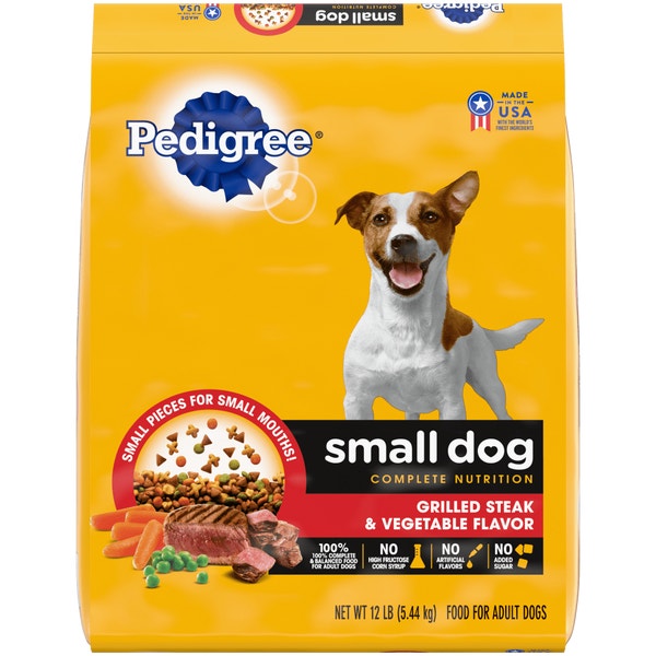 PEDIGREE® Dry Dog Food Small Dog Grilled Steak and Vegetable Flavor image 1