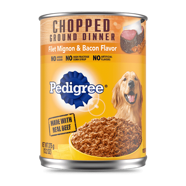 PEDIGREE® Wet Dog Food Chopped Ground Dinner Filet Mignon & Bacon Flavor image 1