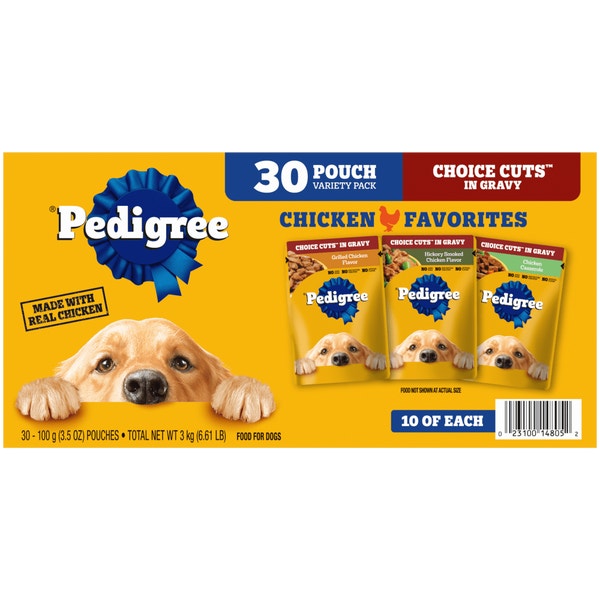 PEDIGREE® CHOICE CUTS IN GRAVY™ Adult Soft Wet Dog Food 30-Count Variety Pack image 1