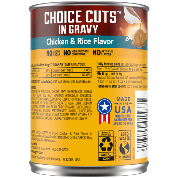 PEDIGREE® Wet Dog Food CHOICE CUTS® in Gravy with Chicken & Rice image 2