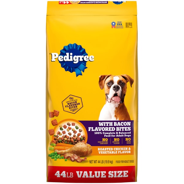 PEDIGREE® Adult Dry Dog Food, Roasted Chicken and Vegetable Flavor with Bacon Flavored Bites image 1