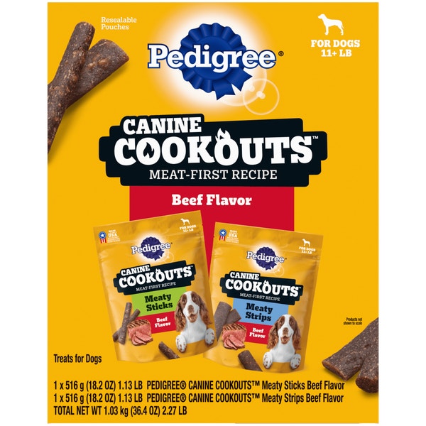 PEDIGREE® CANINE COOKOUTS™ Beef Flavored Meaty Sticks and Strips image 1