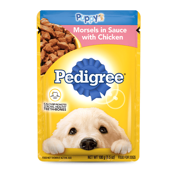 PEDIGREE® Wet Dog Food Puppy Morsels in Sauce with Chicken image 1