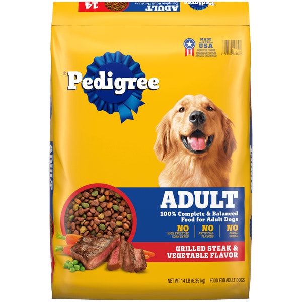 PEDIGREE® Dry Dog Food Adult Grilled Steak & Vegetable Flavor image 1
