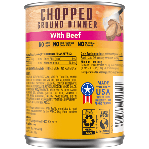 PEDIGREE® Chopped Ground Dinner with Beef Wet Dog Food image 2