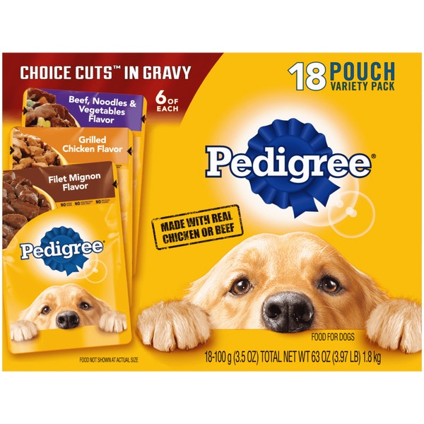 PEDIGREE® Pouch CHOICE CUTS™ 18ct Variety Pack image 1