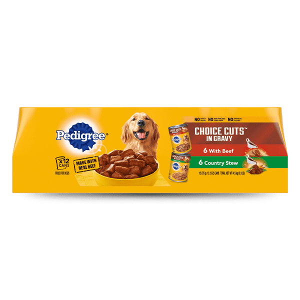 PEDIGREE® Wet Dog Food CHOICE CUTS® 12ct-Beef and Country Stew in Gravy image 1