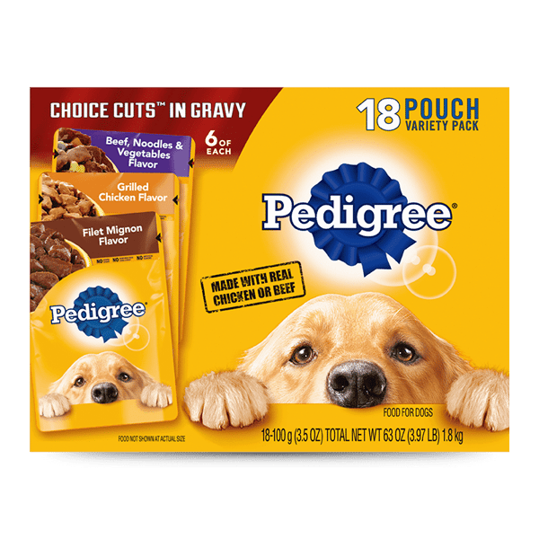 PEDIGREE® Pouch CHOICE CUTS™ 18ct Variety Pack image 1