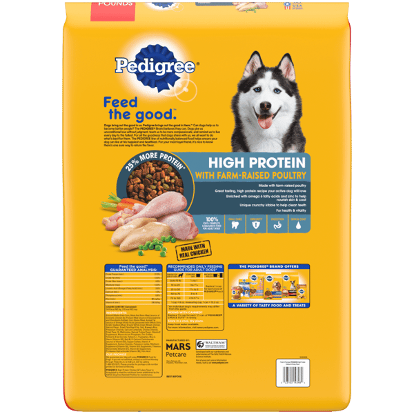 PEDIGREE® Dry Dog Food High Protein Chicken and Turkey Flavor image 2