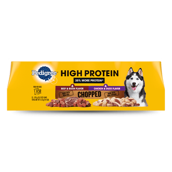 PEDIGREE® Can High Protein Chopped 12ct Variety Pack image 1