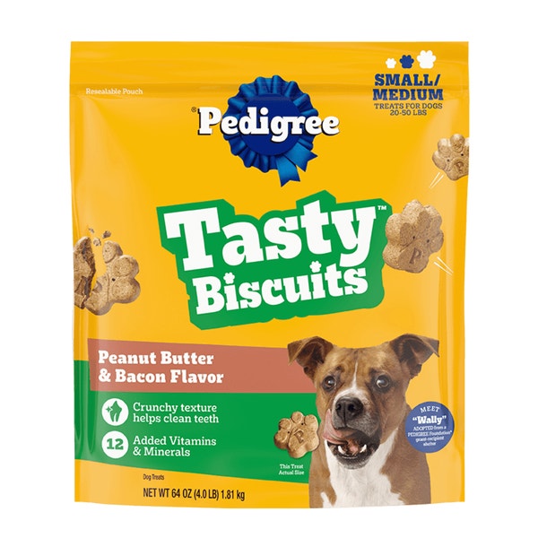 PEDIGREE® Small Tasty Biscuits Dog Treats, Peanut Butter & Bacon Flavor image 1