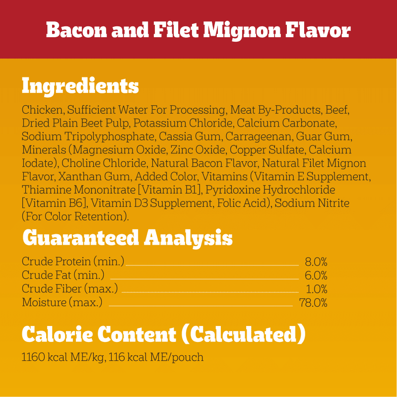 PEDIGREE® Chopped Ground Dinner Wet Meaty Dog Food Variety Pack guaranteed analysis image