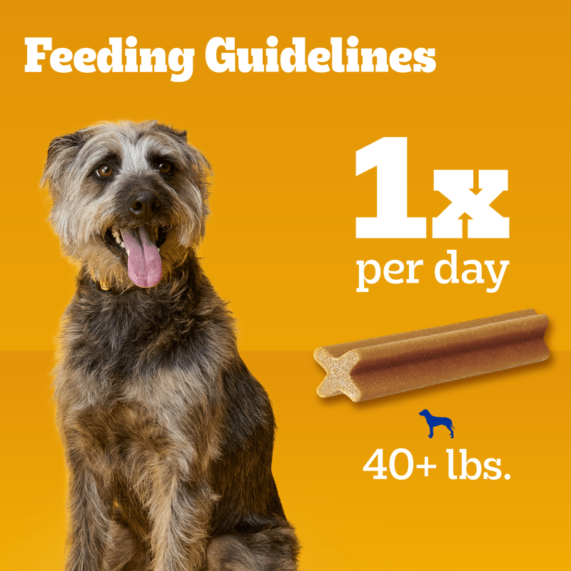 PEDIGREE® Dog Treats DENTASTIX™ Original Large feeding guidelines image