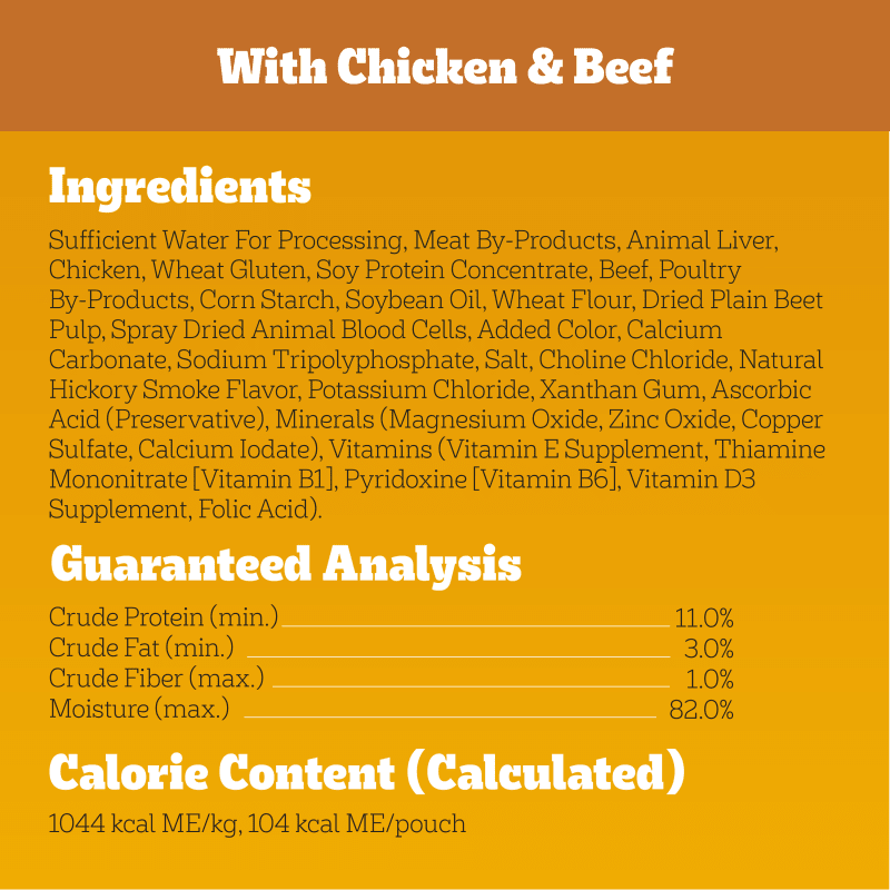 PEDIGREE HIGH PROTEIN Adult Soft Wet Dog Food 30-Count Variety Pack ingredients image