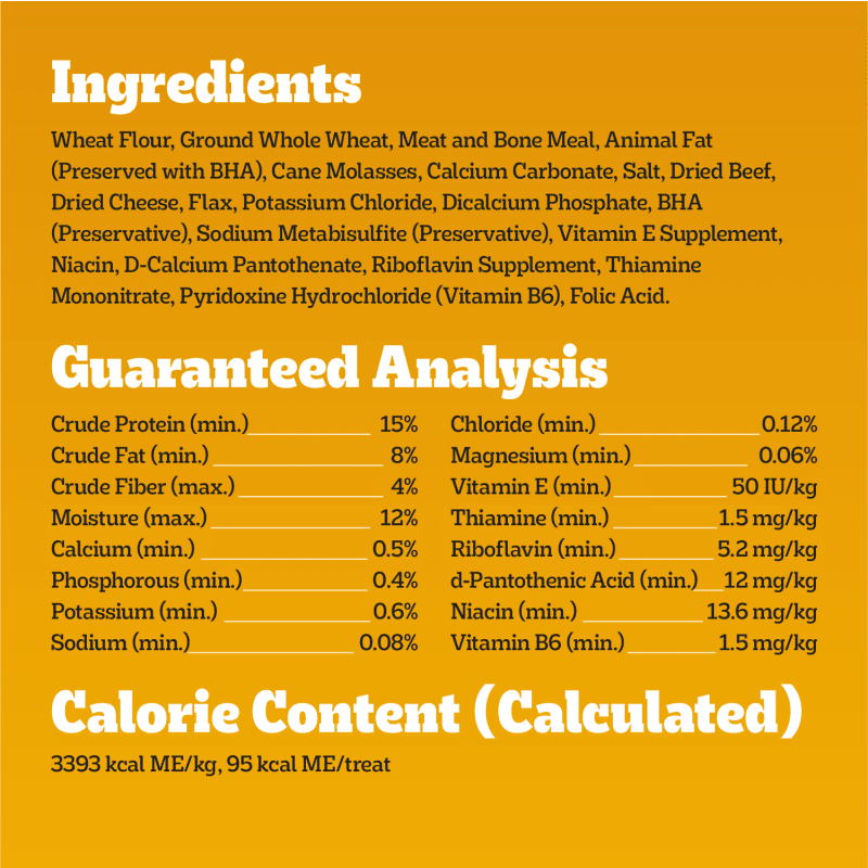 PEDIGREE®  Large Tasty Biscuits Dog Treats, Beef & Cheese Flavor ingredients image