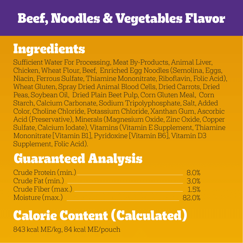 PEDIGREE®CHOICE CUTS™ IN GRAVY 30ct Wet Dog Food ingredients image