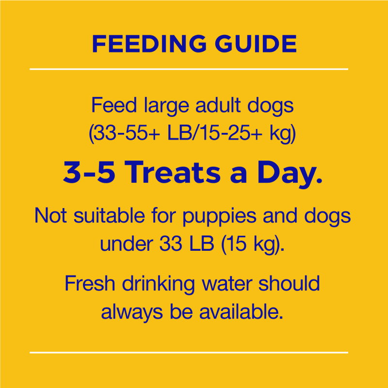 PEDIGREE® Chewy Chunx Large Breed feeding guidelines image