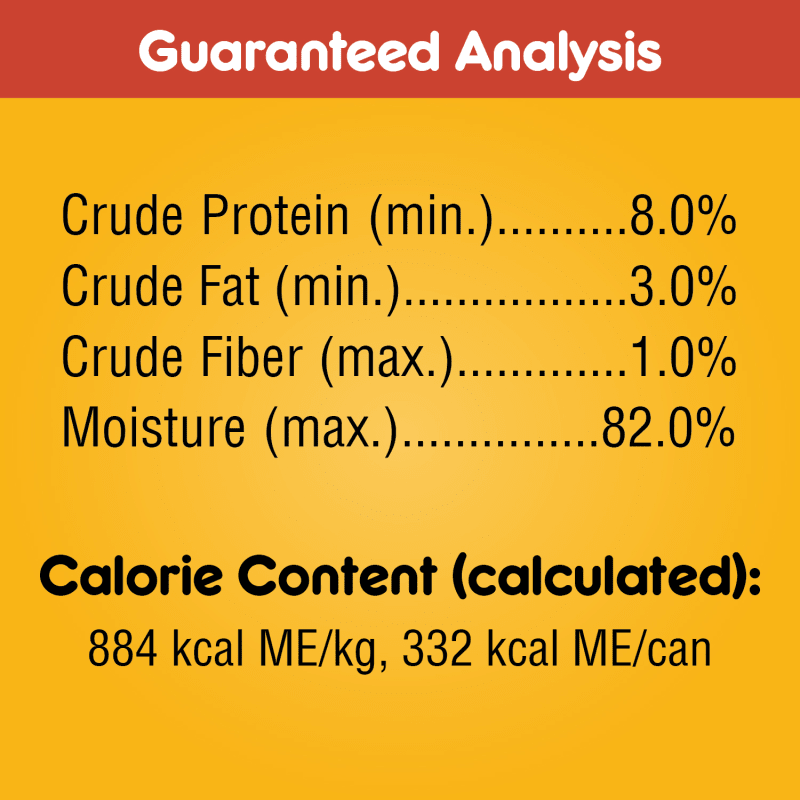 PEDIGREE® Wet Dog Food CHOICE CUTS® in Gravy with Beef guaranteed analysis image