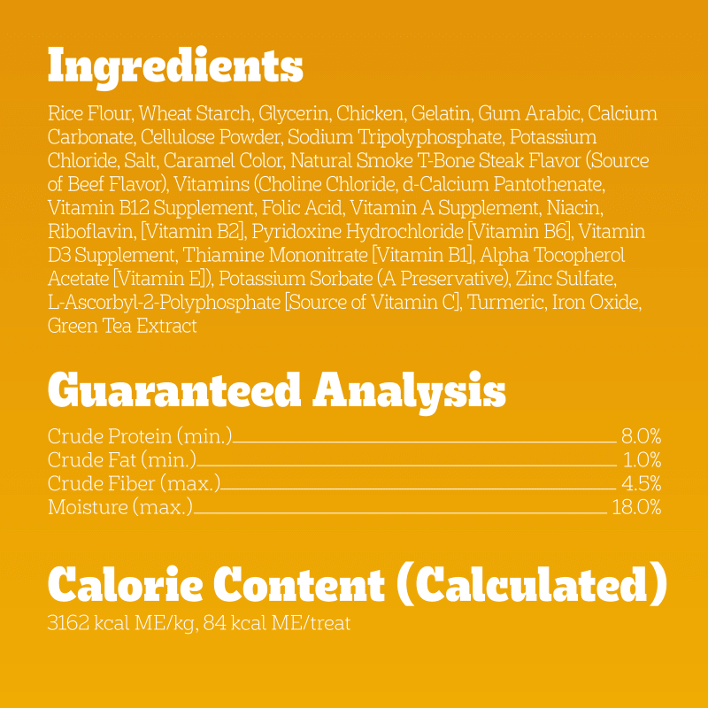 PEDIGREE® DENTASTIX™ Beef Flavor Large Dog Treats ingredients image