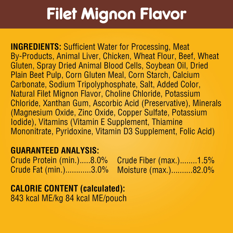 PEDIGREE® CHOICE CUTS™ in Gravy Grilled Chicken Flavor in Sauce & Filet Mignon Flavor Wet Meaty Dog Food Variety Pack ingredients image 1