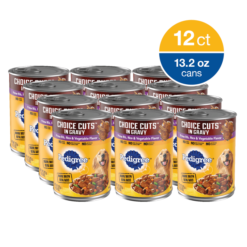 PEDIGREE® Wet Dog Food Homestyle Meals Prime Rib, Rice, and Vegetable Flavor in Gravy guaranteed analysis image