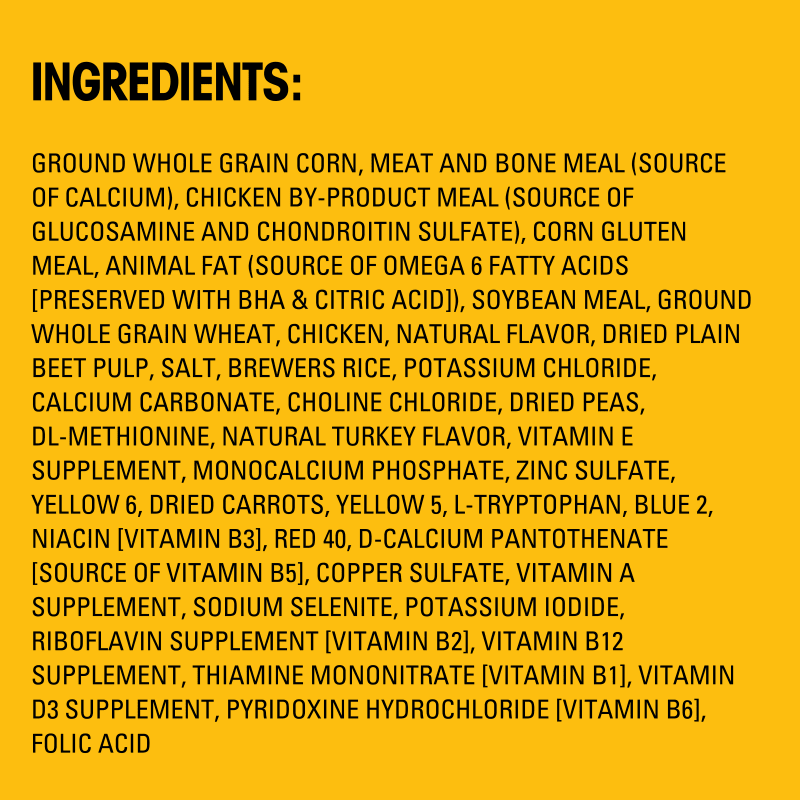 PEDIGREE® Dry Dog Food High Protein Chicken and Turkey Flavor ingredients image