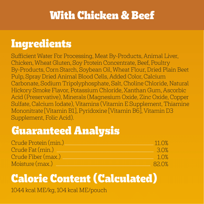 PEDIGREE® High Protein Wet Dog Food Pouches Variety Pack ingredients image