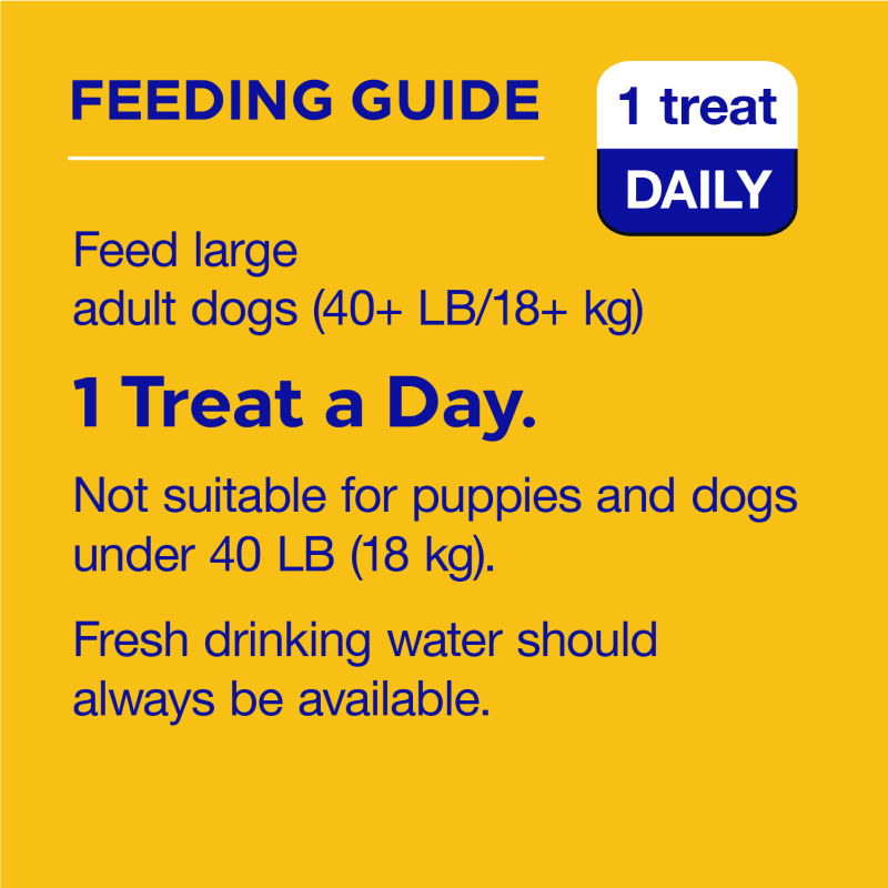 PEDIGREE® Dog Treats DENTASTIX™ Dual Flavors Large feeding guidelines image