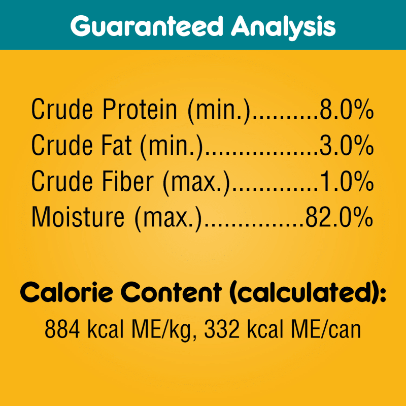 PEDIGREE® Wet Dog Food CHOICE CUTS® in Gravy with Chicken & Rice guaranteed analysis image