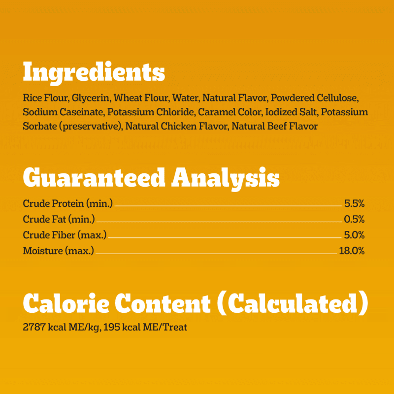 Pedigree Twisty Chews Medium/Large Long-Lasting Dog Treats Chicken & Beef Flavor, 9.17 oz. Pouch ingredients image