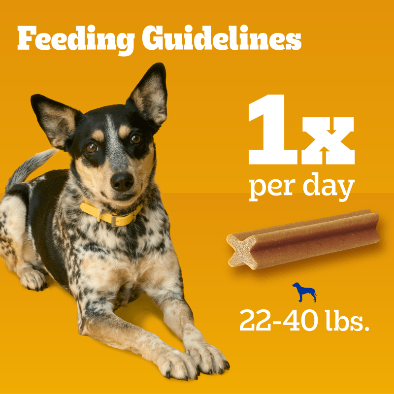 PEDIGREE® Dog Treats DENTASTIX™ Original Small/Medium feeding guidelines image