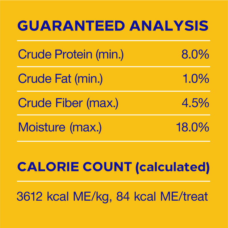 PEDIGREE® DENTASTIX™ Bacon Flavor Large Dog Treats guaranteed analysis image