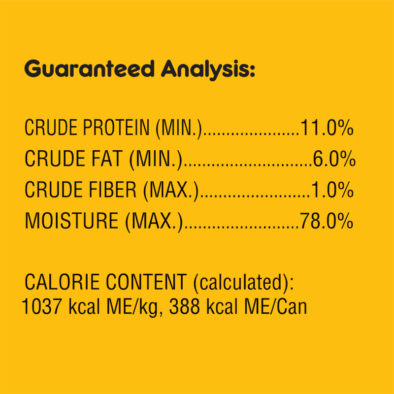PEDIGREE® Can High Protein Chopped 12ct Variety Pack guaranteed analysis image 2