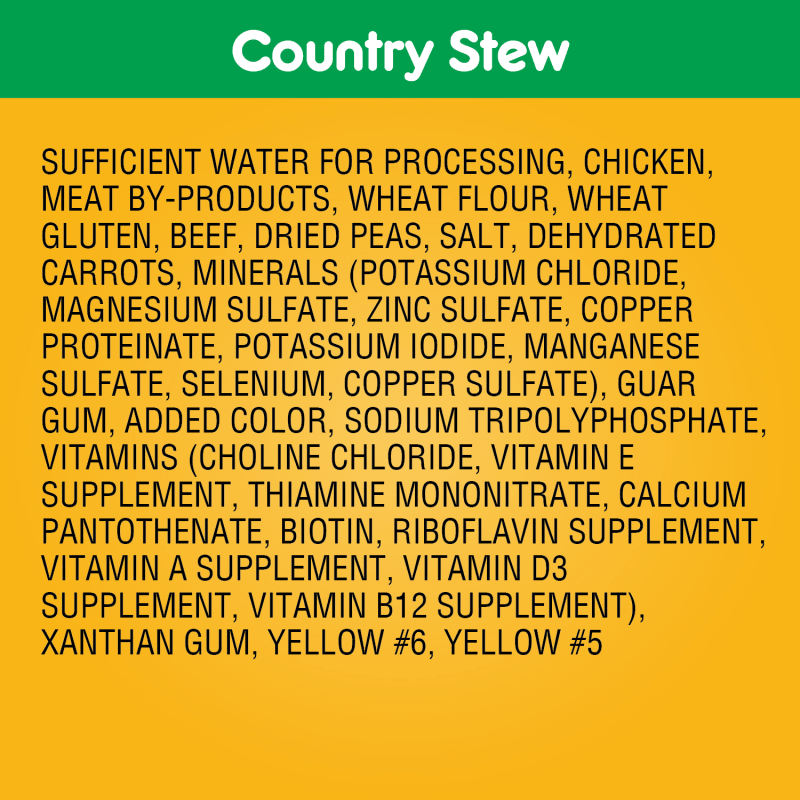 PEDIGREE® Wet Dog Food CHOICE CUTS® in Gravy Country Stew ingredients image