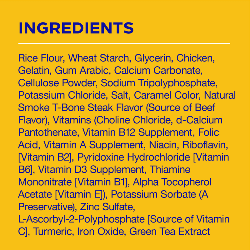 PEDIGREE® DENTASTIX™ Beef Flavor Large Dog Treats ingredients image