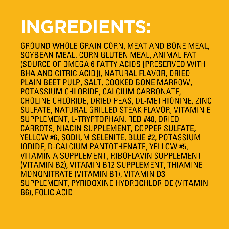 PEDIGREE® Adult Marrobites Steak and Vegetable ingredients image