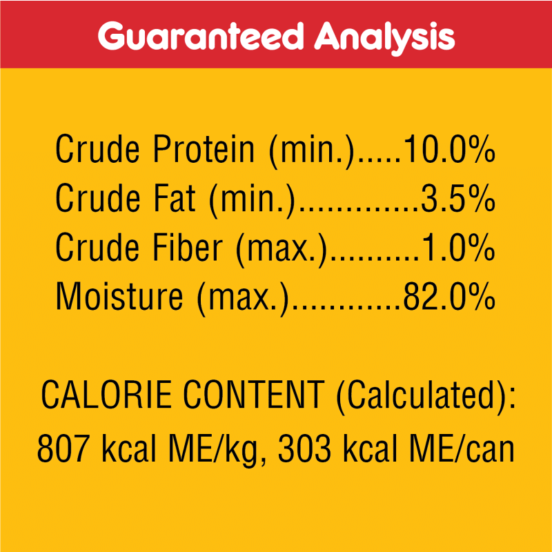 PEDIGREE® Small Dog Tender Bites Multipack guaranteed analysis image 2