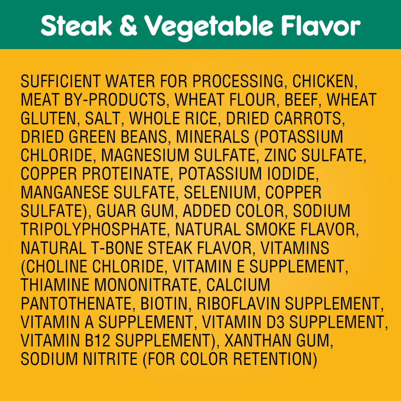 PEDIGREE® CHOICE CUTS™ in Gravy Steak & Vegetable Flavor Wet Dog Food ingredients image