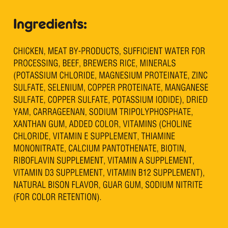 PEDIGREE® Can High Protein Chopped 12ct Variety Pack ingredients image 1