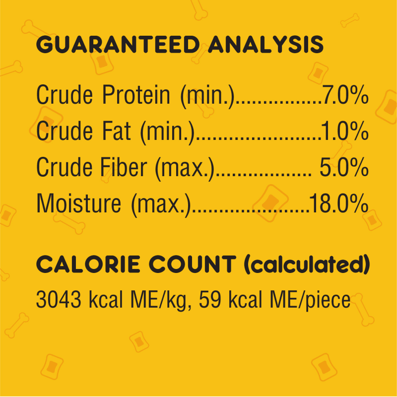 PEDIGREE® JUMBONE™ Real Beef Flavor Mini Dog Treats guaranteed analysis image