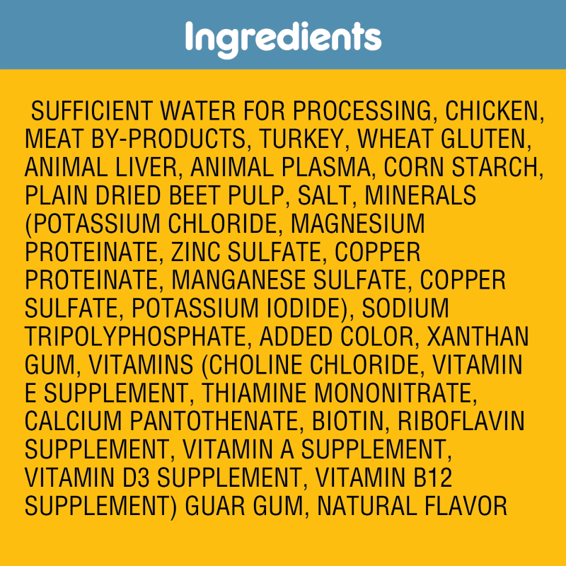 PEDIGREE® High Protein Wet Dog Food Pouches Chicken and Turkey ingredients image