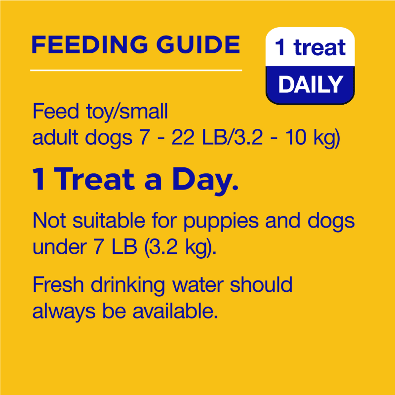 PEDIGREE® DENTASTIX™ Bacon Flavor Toy/Small Dog Treats feeding guidelines image